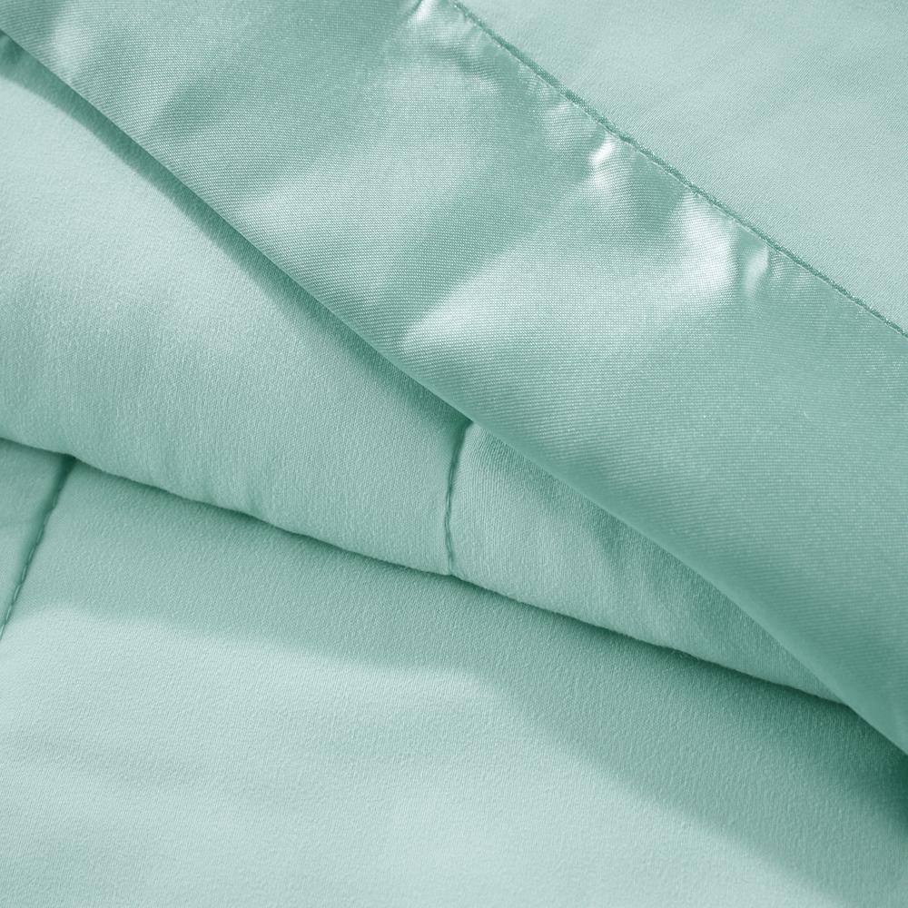 Full Seafoam Down Alternative Blanket with Satin Trim