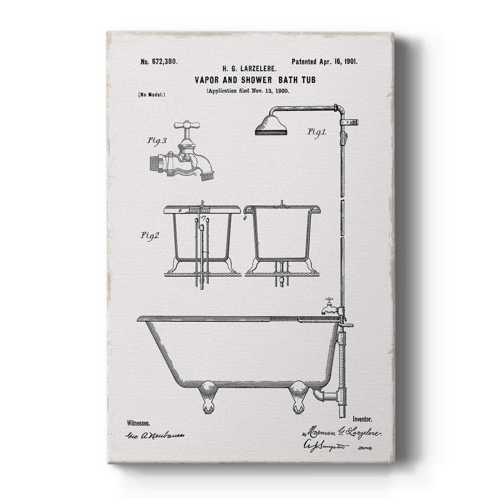Vintage Bath II by Wexford Homes Unframed Giclee Home Art Print 36 in. x 24 in. product image for price tracking