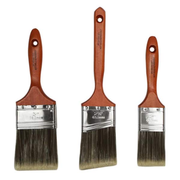 PRIVATE BRAND UNBRANDED Better 1 in. Thin Angled Sash Polyester Blend Paint  Brush HD 2173 0100 - The Home Depot