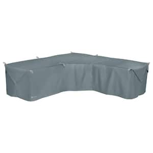 Storigami 100 in. L x 100 in. W x 31 in. H Monument Grey Easy Fold V-Shaped Sectional Cover