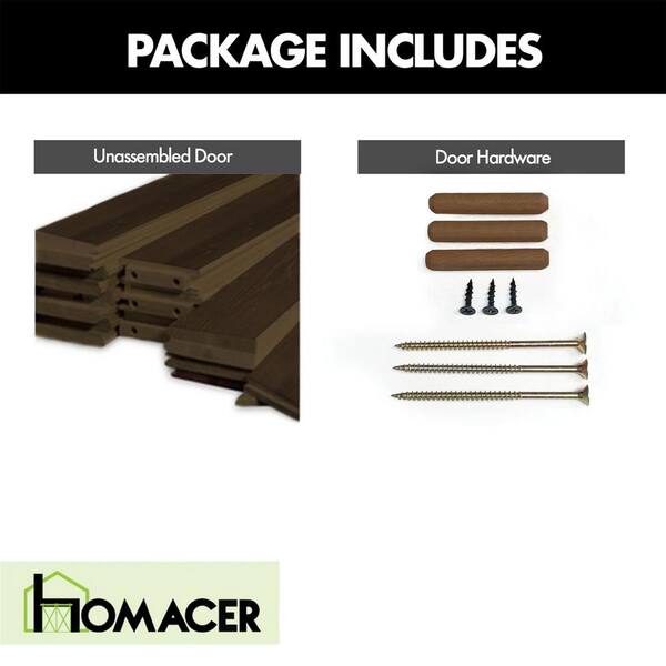 HOMACER 48 in. x 96 in. X-Frame Ebony Solid Natural Pine
