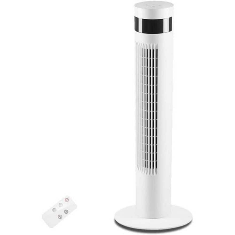 36 in. 3 Speed 11.81 in W Digital Oscillating Standing Bladeless Tower Fan with 12H Timer Remote Control in White price history on PriceWatchPro