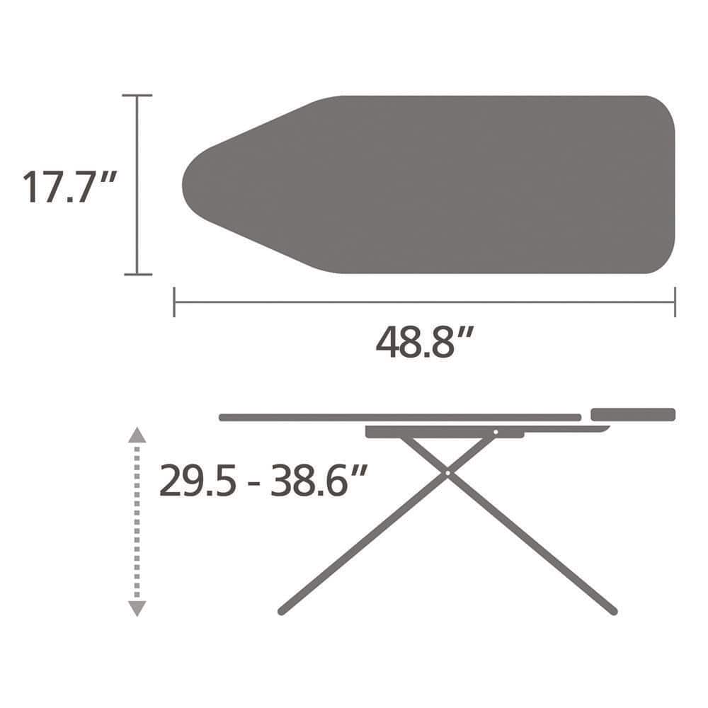 Denim Blue Freestanding Ironing Board with Steam Iron Rest