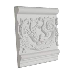7-1/16 in. x 1 in. x 6 in. Long Floral Scroll Polyurethane Frieze Panel Moulding Sample