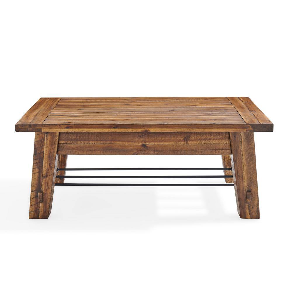 Durango 51'' Dark Brown Industrial Wood and Metal Coffee Table