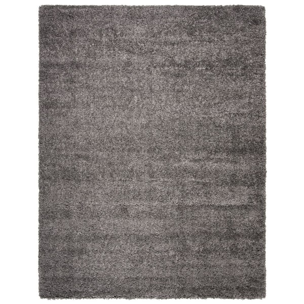 SAFAVIEH Fontana Shag Silver 8 ft. x 10 ft. Solid Area Rug