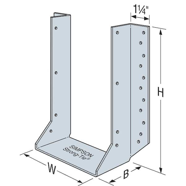 Simpson Strong-Tie MIU Galvanized Face-Mount Joist Hanger for 5 in. x 11-7/8  in. Engineered Wood MIU5.12/11 - The Home Depot