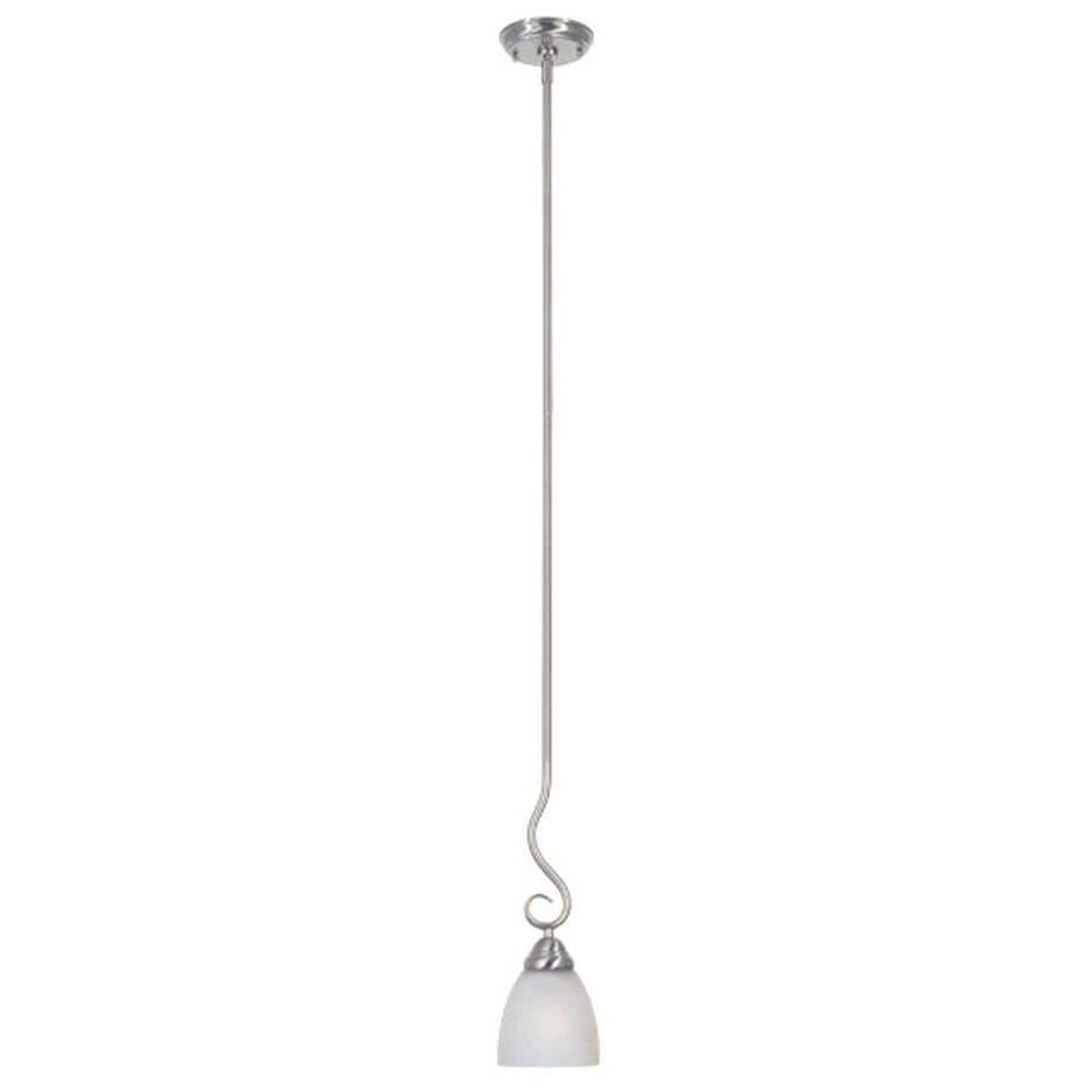 Stratton Satin Platinum Glass Mini Pendant Light
