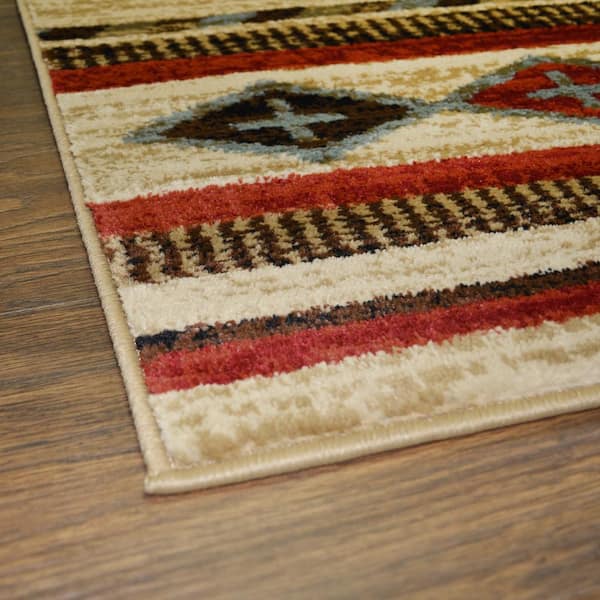 American Destination Arrowhead Multi-Colored 8 ft. x 10 ft. Antique Southwest Area Rug