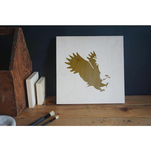 Eagle Stencil Decoration Template Plastic Eagle Drawing Painting Stencils  Square Reusable Stencils for Create DIY Eagle Crafts and Decor 