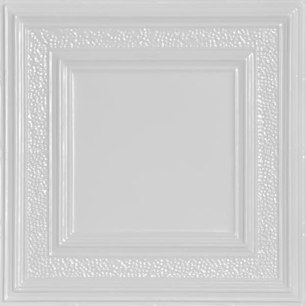 FROM PLAIN TO BEAUTIFUL IN HOURS County Cork 2 ft. x 2 ft. Tin Ceiling Tiles Lay-in White (48 sq. ft./case)