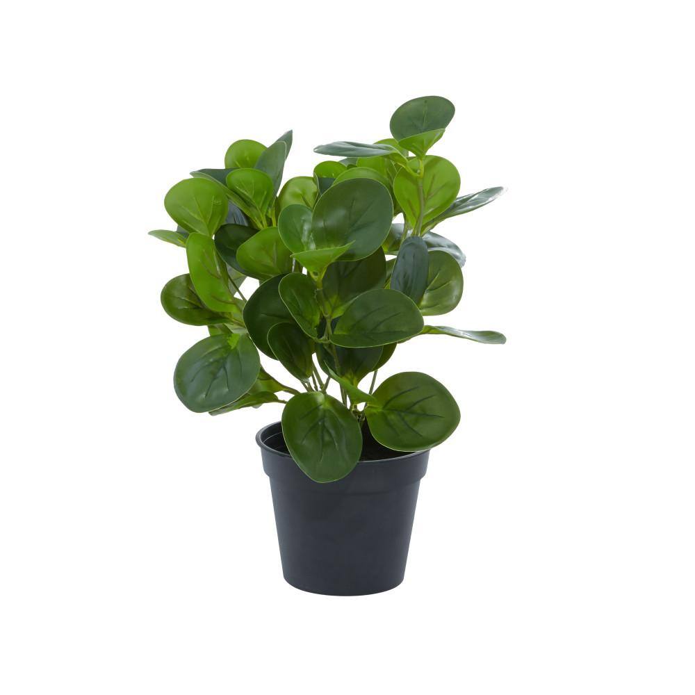 13" Green Artificial Eucalyptus Plant in Black Pot