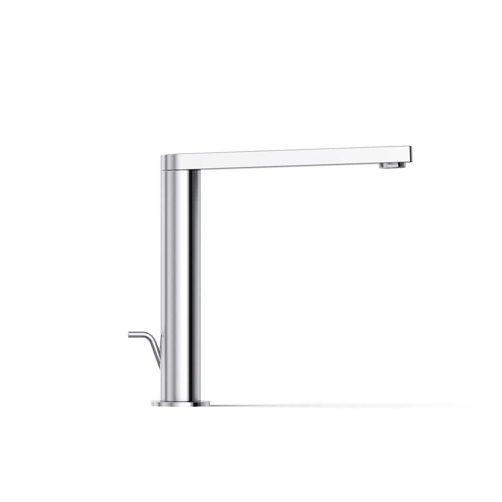 Sleek Polished Chrome Single-Handle Vessel Sink Faucet
