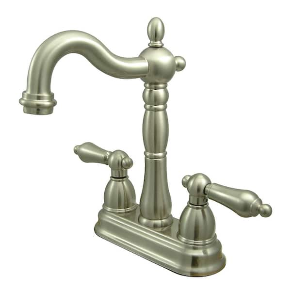 Victorian 2-Handle Bar Faucet in Brushed Nickel