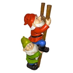 12 in. H Up the Ladder Climbing Garden Gnome Statue