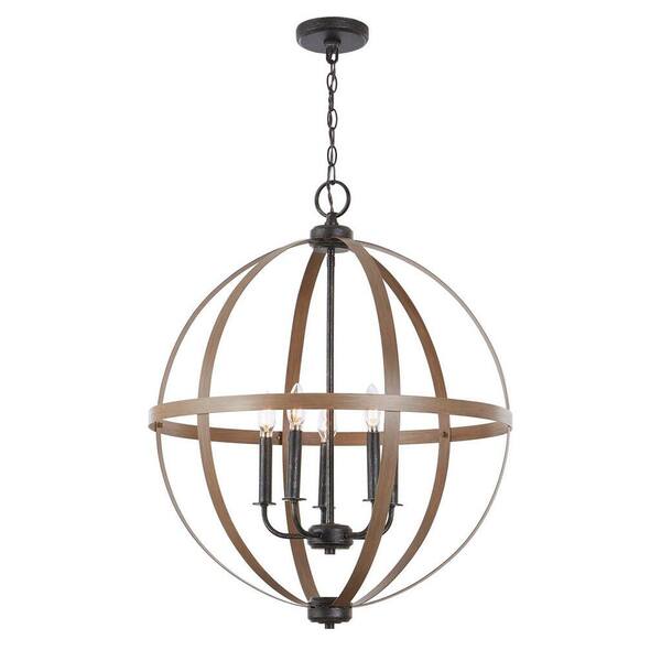 Sea Gull Lighting Calhoun 5 Light Weathered Gray Rustic Farmhouse Hanging Globe Candlestick Chandelier With Distressed Oak Finish Accents 5251005 846 The Home Depot Sea Gull Lighting Calhoun 5 Light Weathered Gray Rustic Farmhouse Hanging Globe Candlestick Chandelier With Distressed Oak Finish Accents 5251005 846 The Home Depot