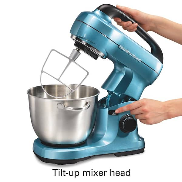  2 in 1 Hand Mixers Kitchen Electric Stand mixer with bowl 3  Quart, electric mixer handheld for Everyday Use, Dough Hooks & Mixer  Beaters for Frosting, Meringues & More (White-P): Home