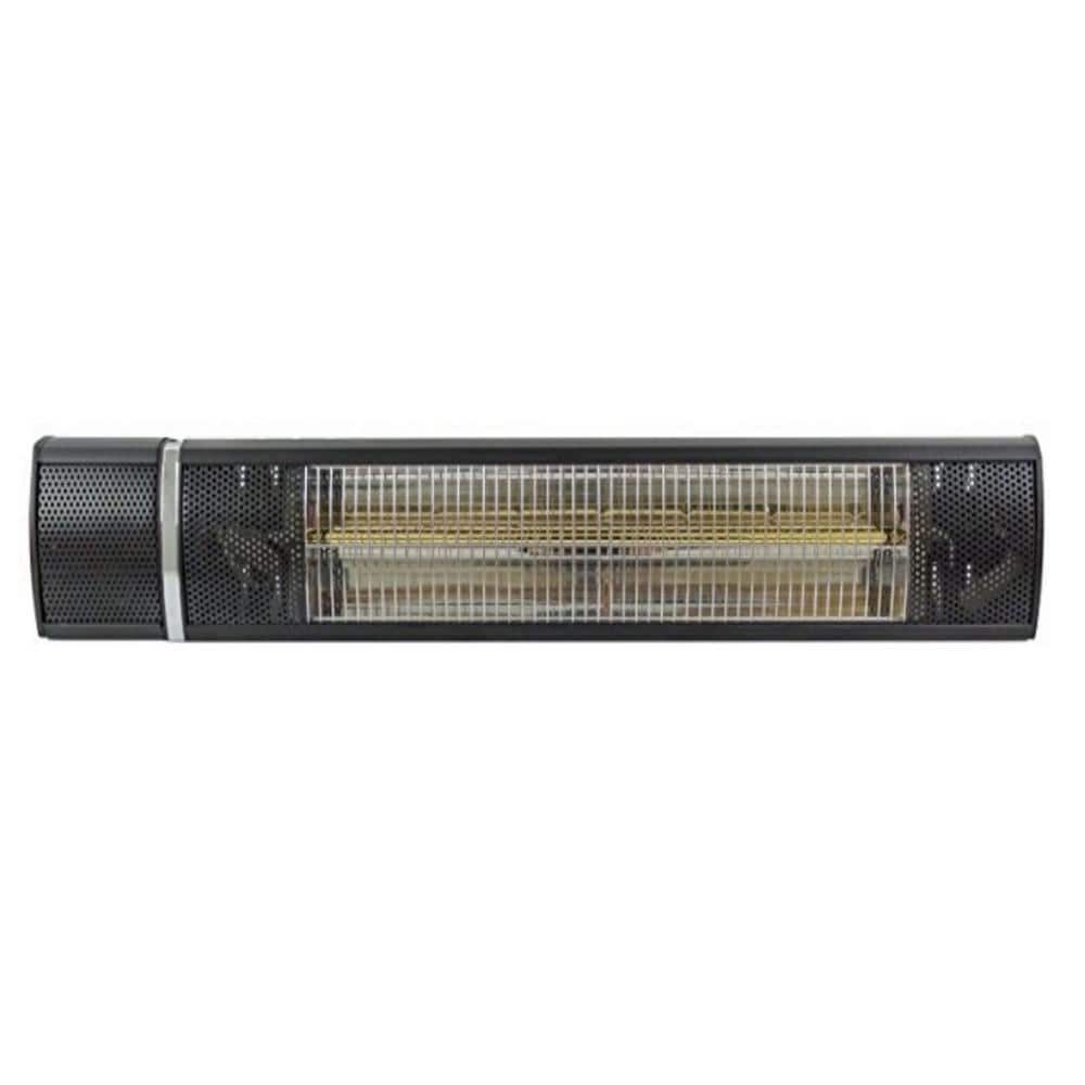 Black Wall Mounted Electric Heater with Remote Control