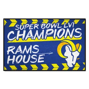 Los Angeles Rams Blue Super Bowl LVI 1 ft. 7 in. x 2 ft. 6 in. Starter Mat Area Rug