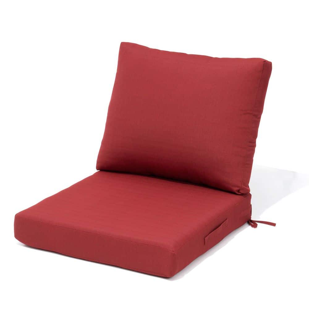 24 in. x 24 in. 1-Piece Outdoor Deep Seat Cushion for Patio Sofa and Couch in Chili price history on PriceWatchPro