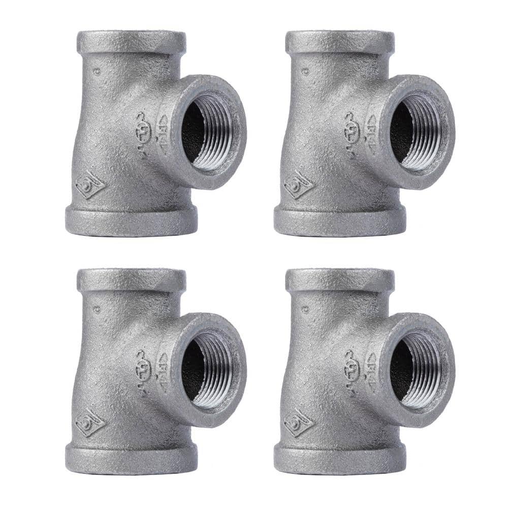 1 in. x 3/4 in. x 3/4 in. Black Iron FPT x FPT x FPT Reducing Tee Fitting (4-Pack) price history on PriceWatchPro
