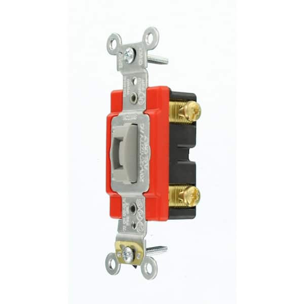 20 Amp Industrial Grade Heavy Duty Single Pole Locking Toggle Switch, Gray 20 Amp Industrial Grade Heavy Duty Single Pole Locking Toggle Switch, Gray