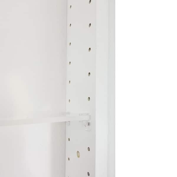 WG Wood Products 15.5 in. W x 71 in. H x 3.5 in. D Cutlass Raised Panel White Recessed Solid Wood Medicine Cabinet without Mirror