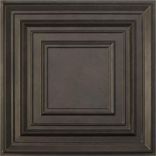 Ekena Millwork 19-5/8-in W x 19-5/8-in H Multiplex EnduraWall Decorative 3D Wall Panel Weathered Steel