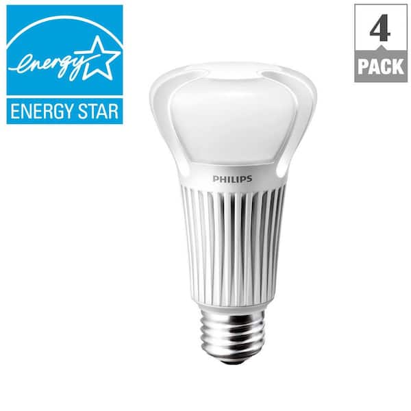 Philips 40/60/100W Equivalent Soft White 3-Way A21 LED Light Bulb (4-Pack)