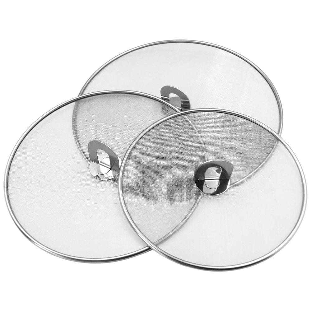 Silver Stainless Steel Splatter Screen for Cooking, Grease Splatter Guard for Frying Pan, No Cooking Oil Mess No Burns price history on PriceWatchPro