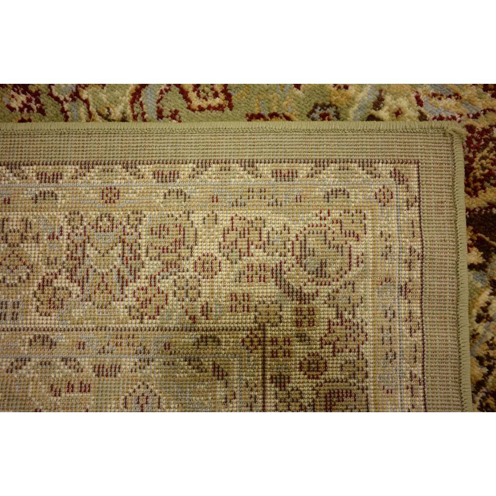Elegant Square Floral Indoor Area Rug, 4'1", Light Green and Cream
