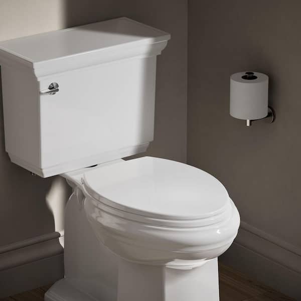 Wellworth Elongated Grip Tight Bumpers Toilet Seat in White