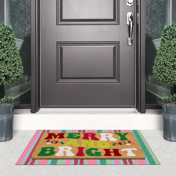 Merry and Bright 24 in. x 36 in. Holiday Layering Mat