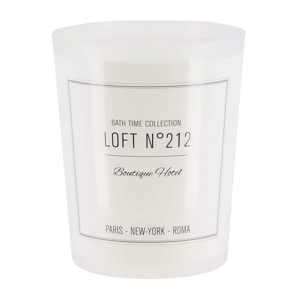 White Plastic Office Waste Basket with Script Design