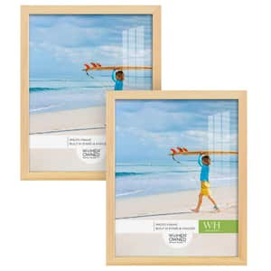 Woodgrain 11 in. x 14 in. Natural Wood Picture Frame (Set of 2)