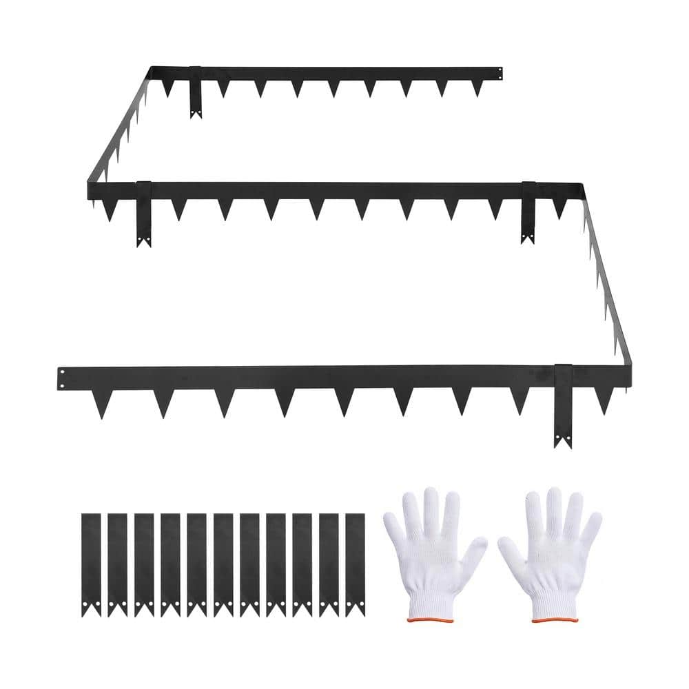10 Pack 40 x 4.5 in. Galvanized Steel Landscape Edging, Metal Garden Edge with 11 Clips, Black price history on PriceWatchPro