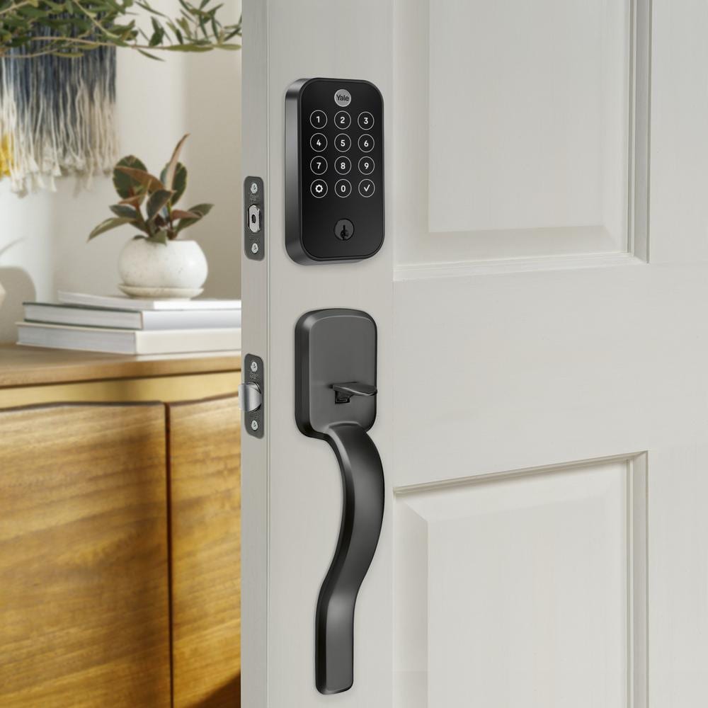 Black Suede Electronic Wi-Fi Single Cylinder Deadbolt