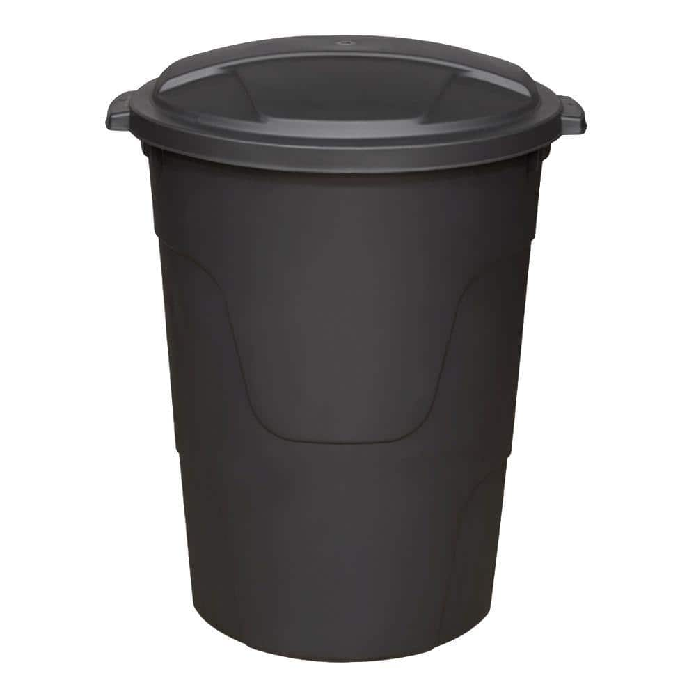 Large Garbage Cans Stock Photo - Download Image Now - Black