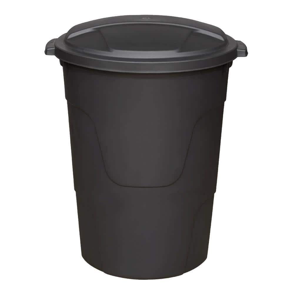 Rubbermaid Commercial Products Perforated Steel Trash Can, 25-Gallon,  Black, Hands-Free Indoor/Outdoor Garbage Bin for  Mall/Stadium/Office/Lobby/Restaurant: Waste Bins: : Industrial &  Scientific