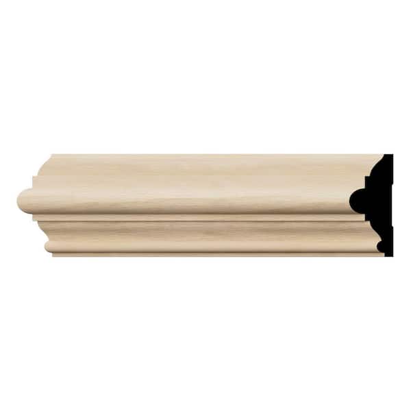 Ekena Millwork WM300 1.06 in. D x 3 in. W x 96 in. L Wood (White Oak) Chair Rail Moulding