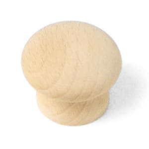 Au Natural 1-1/2 in. Wood Round Cabinet Knob