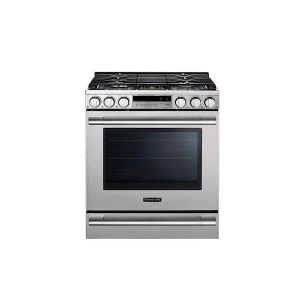 Signature Kitchen Suite 6.3 cu. ft. Gas Range with Self-Cleaning Convection Oven in Stainless Steel