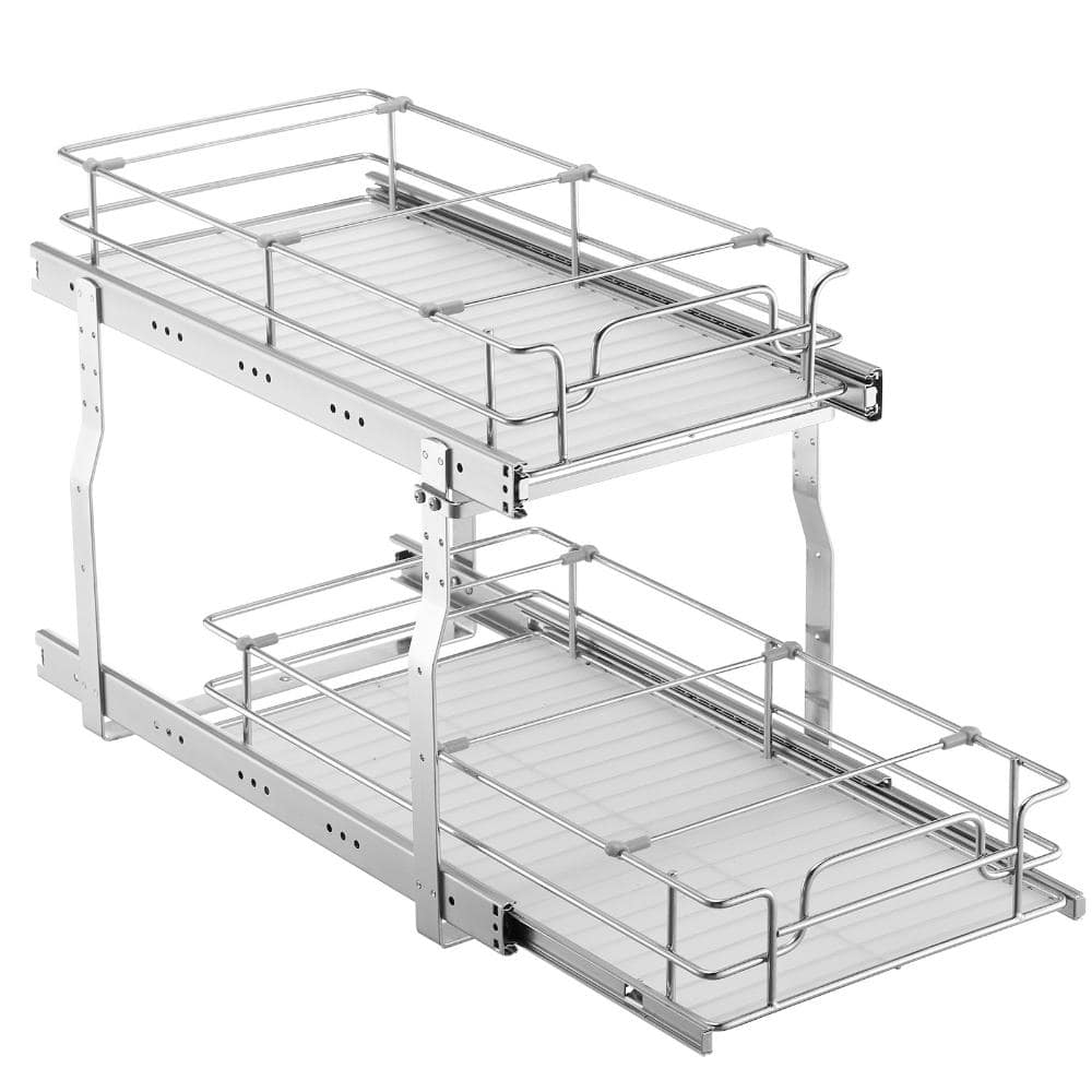 "Pull-Out Cabinet Organizer, Heavy-Duty Slide-Out Shelf, Roll-Out Drawer, Fits 13.5""W x 22""D x 18""H" price history on PriceWatchPro