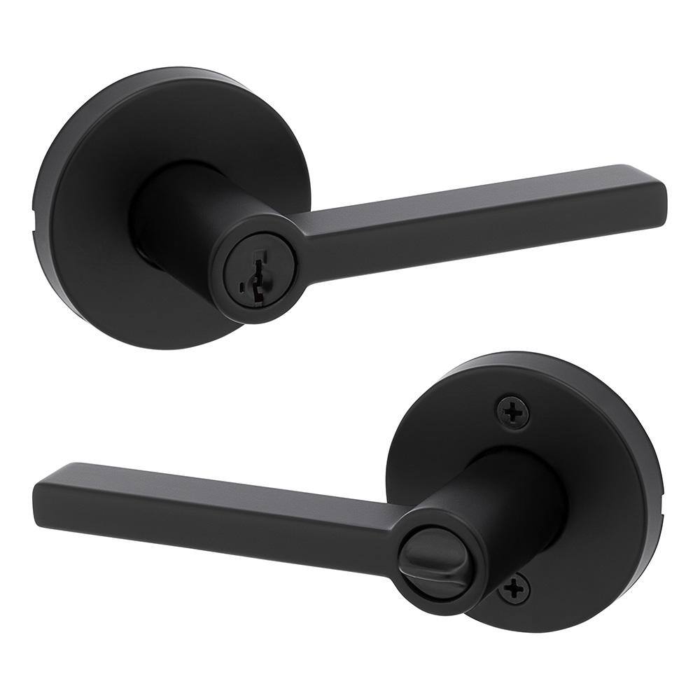 Halifax Matte Black Keyed Entry Round Door Handle Combo Pack Featuring SmartKey Security price history on PriceWatchPro