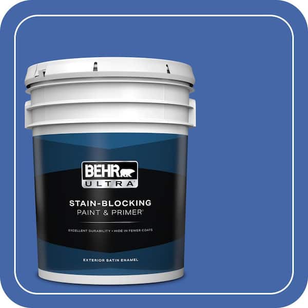 BEHR ULTRA 5 gal. #P530-6 Indigo Batik Satin Enamel Exterior Paint & Primer