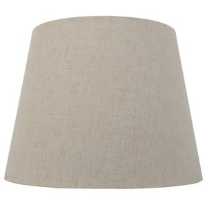 Mix and Match 12 in. Dia x 9 in. H Oatmeal Round Midsize Lamp Shade