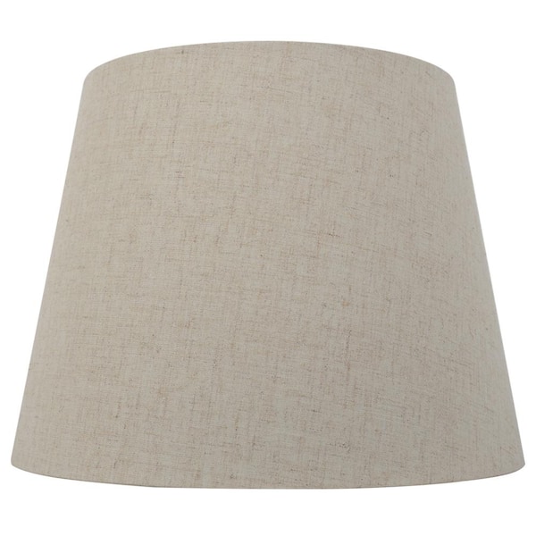 Hampton Bay Mix and Match 12 in. Dia x 9 in. H Oatmeal Round Midsize Lamp Shade