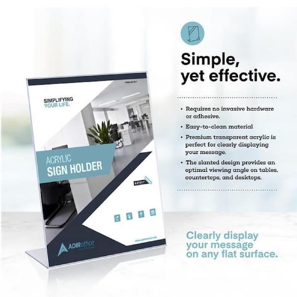 Buy Slanted Single-Sheet Table-Top Brochure Holders Online