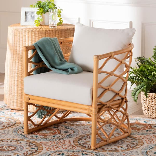 Acelynn Light Honey Rattan Armchair