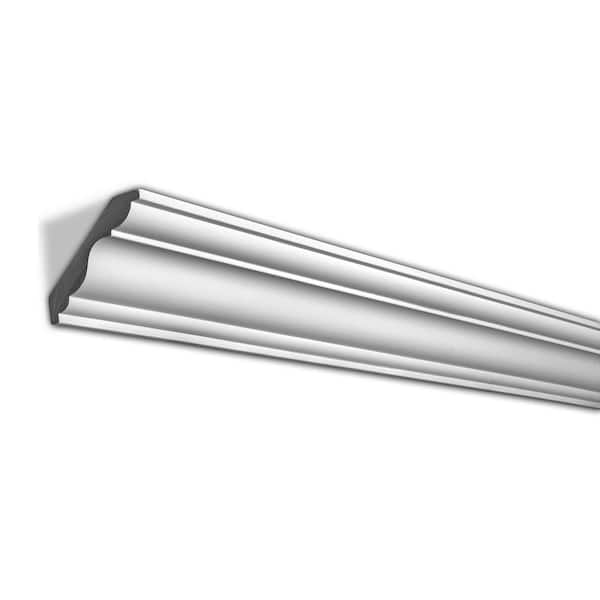 American Pro Decor 3-1/8 in. x 3-1/2 in. x 94-1/2 in. Plain Polyurethane Crown Moulding Pro Pack 39 LF (5-Pack)
